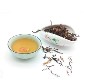 الصين معالجة مخمرة شاي أسود منزوع الدسم ، شاي يونان أسود ناعم و دقيق المزود